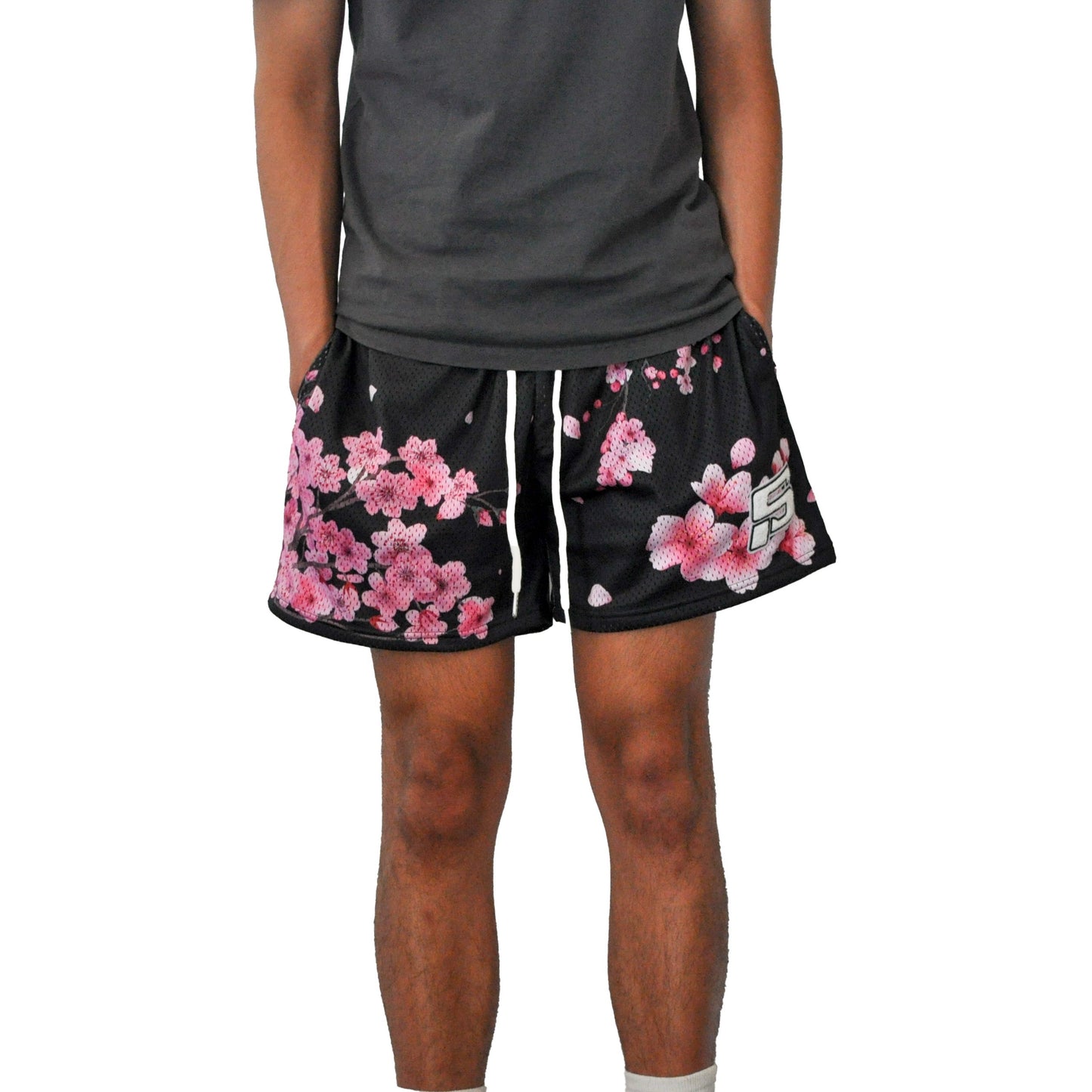 Black Cherry Blossom Shorts