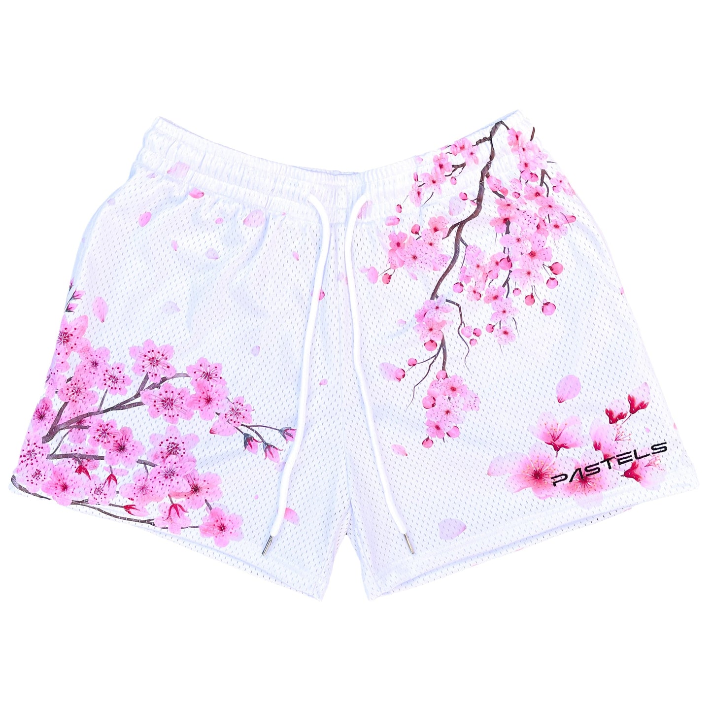 White Cherry Blossom Shorts